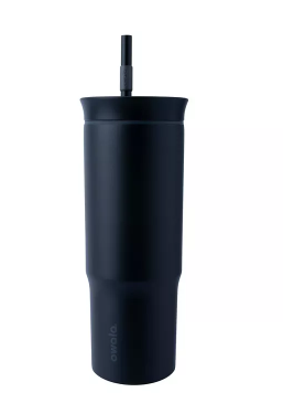Owala 24oz Stainless Steel Straw Tumbler - Very Very Dark: Insulated, Leakproof