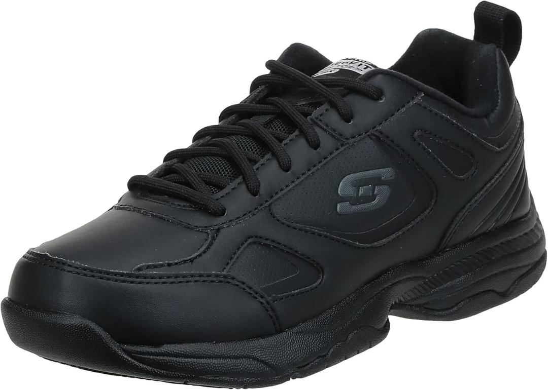 Skechers for Work Women's Dighton Bricelyn Work Shoe (7 Wide, Black)