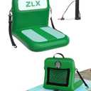ZLX Paddle Board Seat with Back Support, Portable Kayak Seat, Air Pump Included, Universal Inflatable Seat for Adults, Foldable Ergonomic Design, Easy Install for Outdoor Fishing/Kayaking/Camping