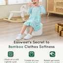 Bamboo Viscose Girls' Dresses Long Sleeve Toddler and Little Kids Twirl Dress (4T, Blue Christmas)