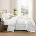 ACCURATEX Oversized King Duvet Insert Comforter 120x98,100% Cotton 400GSM Thick Fluffy Down Alternative Comforter,Breathable Soft White Hotel Bed Duvet Insert with Corner Tabs