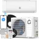 24000 BTU Mini Split AC and Heating System, 19 SEER2 230V Split Unit Air Conditioner with Heat Pump, Wifi Enabled, Cooling/Heating for Rooms Up to 1500 Sq. Ft, 24H Timer, Low Noise, for Bedroom, White