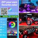 4 x 4 Pods RGB LED Rock Lights, Underglow Multicolor Neon Light Kit, Wheel Well Light with APP Control & Music Mode, Under Glow Lights for Trucks,Jeep,SUV,Golf Cart,ATV,Pickup Off Road,12V