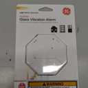 GE Personal Security Wireless Glass Vibration Alarm, Battery Operated, Detector Alarm with Security Warning Decal-DIY, Detects Glass Break & Vibration, Easy to Install, White, 36021