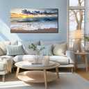Beach Prints Wall Decor for Bedroom Sunset Pictures for Living Room Ocean Canvas Wall Art for Office Ready to Hang 24 x 48 Inch