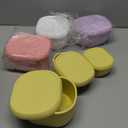 Blushtier 12 Pcs Silicone Food Storage Containers with Lids Reusable Silicone Snack Container 3 Size Lunch Box Bento with Lids Freezer Dishwasher Safe,6.7oz, 10oz, 20oz (Macaroon Color)