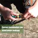 15FT Lightweight PVC Garden Hose: 1/2 Inch Flexible Hose with 3/4 Inch GHT and Shut Off Valve - Leak-Proof Design with Washers and Repair Connector for Small Yard Car Washing