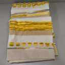 Boho Throw Pillow Covers 18x18 Set of 2 Farmhouse Decorative Cushion Case Striped Square Pillows Cover Chenille Pillow Cases Accent Neutral Pillowcase for Sofa Couch Bed,Yellow