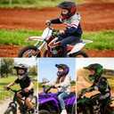 SanQing Youth Kids Motorcycle Helmet DOT Approved-Lightweight Full Face Dirt Bike Helmet for ATV Off-Road Motocross Four Wheeler Street Riding Boys Girls, with Gloves,Goggles,Face Shield, Large