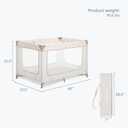 Dream On Me Zodiak Baby Playard, Breathable Mesh Sides, Soft Comfortable Mattress, Quick & Easy to Fold with Travel Carry Bag, Compact Space Saving Design - Beige