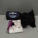 Halloween Spider Web Lights Decoration 455 LED Spider Webs Halloween Decorations Outdoor with 59" Large Spider & 3.53 oz Stretch Cobweb 16.4 Ft Light Up Giant Spider Web (Purple & Orange)