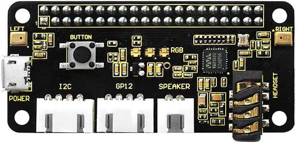 KEYESTUDIO ReSpeaker 2-Mic Pi HAT V1.0 for Raspberry Pi 4/4B, Raspberry Pi 3 3B+/2 2B
