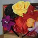 4 Pcs Mexican Traditional Costume Set Flamenco Dance Dress Flower Crown Headband Halloween 7-8