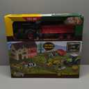 Farm Animals Barn House Toys - Kids Tractor Toy with Lights & Sound, Horse Stable, Cowshed, Chicken Fence, Animal, Farm Accessories, Easter Birthday Gifts for Boys Toddlers Ages 3+