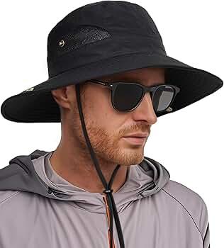 FURTALK Sun Hats for Men Fishing Hat UPF 80+ Foldable Wide Brim Outdoor Hiking Beach Summer Hats