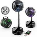 Socool 20000mAh Portable Fan Foldable Wireless Battery Rechargeable with 8-Speed & 112H, 90 Osciliating Floor Standing Fan Remote, Desk Fan with 8H Timer & LED Light for Home Kitchen Travel Camping