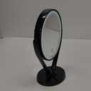 Aesfee Double-Sided 1x/7x Magnification LED Makeup Mirror with Lights, Lighted Vanity Magnified Mirror USB Chargeable, Touch Sensor Control 3 Light Settings Illuminated Countertop Mirrors - Black