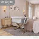 Evolur Orabelle Baby Bassinet & Bedside Sleeper, Breathable Mesh Sides, Plush Mattress Pad with Removable Cover, Tool-Free Assembly, Quick Foldable Steel Frame Compact Design with Travel Bag Grey