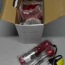 KOIOS 5-in-1 Hand Immersion Blender, 1000W 12 Speed Handheld Blender Stick with Copper Motor Stainless Steel Blade, 600ml Mixing Beaker,500ml Food Processor, Whisk, Milk Frother, Non-BPA, Red