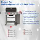 Genesis II E-310 Grill Grate Flavorizer Bars Heat Deflectors Replacement Parts for Weber Genesis II 300 310 II E-315 II SE-310 II E-330 Stainless Steel Genesis 2 GS4 Grill Parts 66095 67095 | Evenly Heat and Retain Heat, Withstand Hight Heat, Durable, Easy to Clean