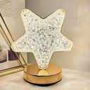Star Lamp, 3 Colors Stepless Dimmable Table Lamp, Touch Control Stars Light, USB Rechargeable Beside Lamp, Cute Night Light for Bedroom Living Room Home Decor (Star)