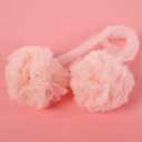 Net for Crib Baby Girl with Hanging Flower Ball Bed Decor Baby Bed Net Crib Accessories Wall Decor for Kids Room White (Pink)