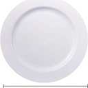 bUCLA 100PCS White Plastic Plates-10.25inch Disposable Dinner Plates-Premium Party&Wedding Plates
