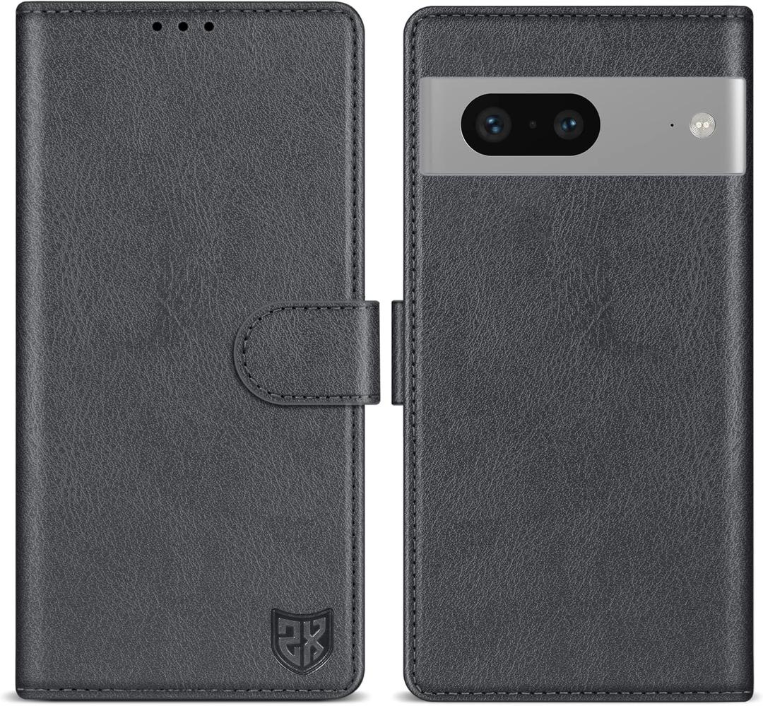 ZZXX for Google Pixel 7 Wallet Case with [RFID Blocking] Card Slot Kickstand Magnetic Closure Leather Flip Fold Protective Phone Case for Google Pixel 7 Case Wallet(Grey-6.3 inch)