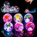 JOYIN 6 Pcs Light up Bouncy Balls, 2.4" LED Bouncy Balls with Random Mini Sea Animals, Bounce Toys for Kids Party Favors Birthdays Gifts Goodie Bags Stuffers Carnival Prizes