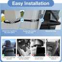 Car Backseat Organizer with Table Tray(2-Pack) 9 Storage Pockets Backseat Car Organizer and storage with Tablet Holder, Kick Mats Back Seat Cover for Kids family Road Trip Essentials Travel