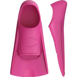 Gintenco Swim Fins, Kids Swim Training Fins for Lap Swimming, Travel Size Flippers with Mesh Bag, Silicone Swimming Fins for Kids Teens Adults Women Men, XL