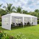 Trygoal 10x30 Canopy Tent for Parties, Heavy Duty Waterproof Outdoor Tent with 5 Detachable Sidewalls & Window Panels, Large Event, Wedding & Backyard Shelter, Commercial & Personal Use, White