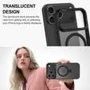 for iPhone 17 Pro Case 2025,with Magnetic Invisible Stand [Compatible with MagSafe] Shockproof Slim Translucent Anti-Slip Military Drop Protection Cover,Black