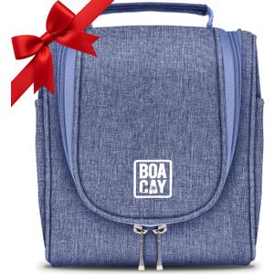 BOACAY Small Hanging Travel Toiletry Bag for Women and Men, Makeup Bag, Bathroom & Shower Organizer Kit for Accessories, Cosmetics, Travel Essentials