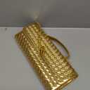 Joryin Woven Purse for Women Evening Clutch Woven Leather Handbags Crossbody Bag Purse Formal Evening Bag, Vegan Leather