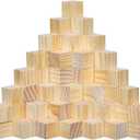 100 Pack Small Wood Cubes 1 Inch - Bulk Unfinished Wooden Squares for Mosaics, Architectural Modeling, Puzzle Making & Rustic Home Decor Projects