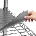 Sterling Shelf Liners for Wire Shelf System: Set of 4 in Graphite: 14 x 36 inch: Plastic Wire Shelving Mats, 14"x36" 4pcs