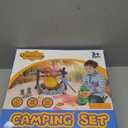 Camping Set Toys with Pop up Play Tent Indoor Outdoor Pretend Camping Playset for Toddlers Kids Boys Girls 3-5 Years Old