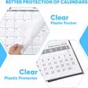 Desk calendar 2025-2026 Large 22 x 17 inch with Clear Waterproof Cover Jan. 2025-Jul. 2026 18 Months Monthly Planner Schedule Organization, Black