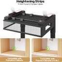 Under Sink Organizer, 2-Tier Dual Pull Out Cabinet Organizer Drawers With Smooth Circular Rail, Large Capacity Metal Mesh Sliding Shelves For Bathroom& Kitchen Storage,Height AdjustableBlack,2 Packs
