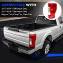 Right Tail Light Assembly Compatible With 2017 2018 2019 Ford F250 F350 Super Duty Passenger Side Rear Brake Lamps - Taillights Replacement for HC3Z13404D with Bulb Halogen(w/o Blind Spot)