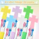 Kosiz 48 Pcs Cross Party Favors Pen Multicolor 4 in 1 0. 5mm Ballpoint Pen for Office Sport Lover Back to Novelty Gifts Goodie Bags Stuffers