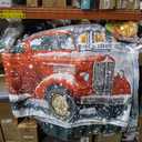 Brightown Christmas Garage Door Cover 7 x 16 ft Decorations, with Magnetic Hook and Elastic Cord for Easy Installation, Large Banner Backdrop for 2 Car Garage Door Party Wall Door Gate (White)