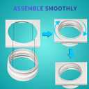 JEACENT Portable Air Conditioner Sliding Door AC Vent Kit, Universal Adjustable PVC Balcony Seal Kit Plates Up to 90 Inches, for 5.1" and 5.9" Diameter Portable AC Exhaust Hose
