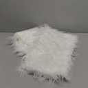 Ashler HOME DECO Pack of 2 Decorative Luxury Style White Faux Fur Throw Pillow Case Cushion Cover 18 x 18 Inches 45 x 45 cm (Pack of 2)