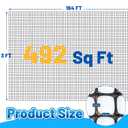 3 Ft x 164 Ft Geogrid for Retaining Wall, Bi-Directional Geo Grid Roll with Gloves, HDPE Geogrid for Gravel Driveway, Subgrade Reinforcement, Slope & Soil Stabilization, Erosion Control
