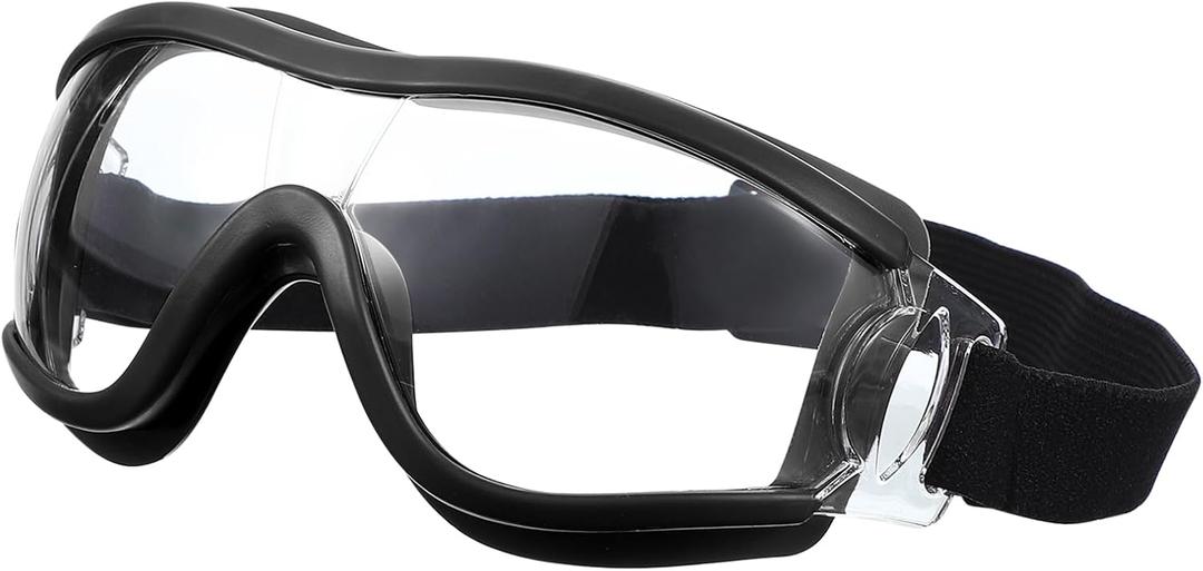 MECCANIXITY Safety Glasses, Anti-Fog Goggles Protective Scratch Resistant Clear Lens Work Outdoor Eye Protection (Black)