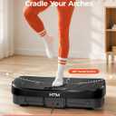 HTM Vibration Plate Exercise Machine, 9 Modes & 120 Speeds, Body Shake Plate with Resistance Bands Slot & Remote Control, Shake Board for Weight Loss Fat Burner Home Fitness Workout