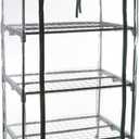 4 Tier Mini Greenhouse - Portable Greenhouse with Rust-Resistant Frame and PVC Cover for Indoor/Outdoor - 27.5x19x63-Inch Green House by Pure Garden