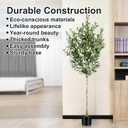 6FT Olive Tree Artificial Indoor - Tall Faux Olive Tree with Wood Trunk and Lifelike Fruits - Fake Plants in Pot for Home Office Living Room Decor